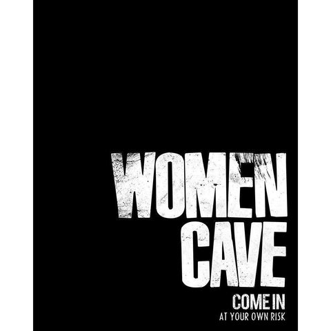 Women Cave Risk White Modern Wood Framed Art Print by Villa, Mlli