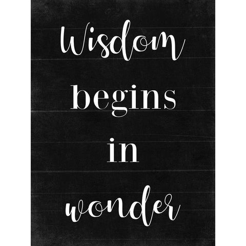 Wisdom B/W Gold Ornate Wood Framed Art Print with Double Matting by Villa, Mlli