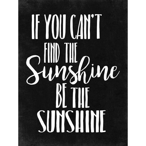 Sunshine B/W Black Modern Wood Framed Art Print by Villa, Mlli