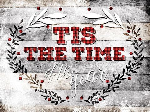 Tis The Time White Modern Wood Framed Art Print with Double Matting by Villa, Mlli