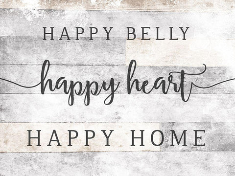 Happy Heart Black Ornate Wood Framed Art Print with Double Matting by Villa, Mlli