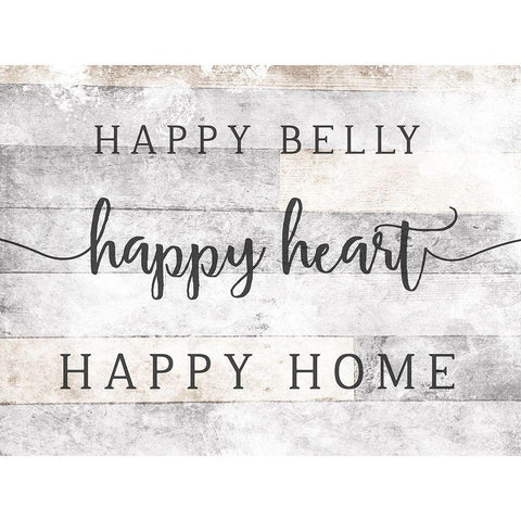 Happy Heart Black Modern Wood Framed Art Print by Villa, Mlli