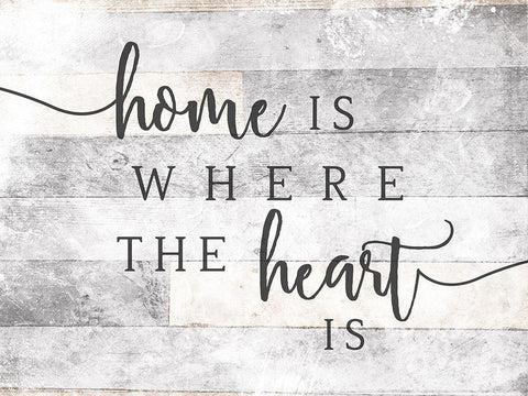 Home Heart Black Ornate Wood Framed Art Print with Double Matting by Villa, Mlli