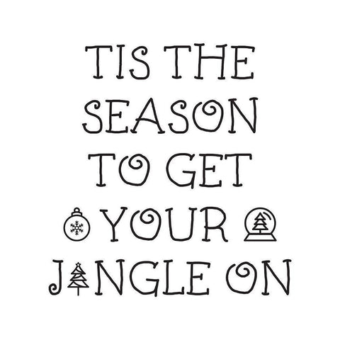 Jingle On Gold Ornate Wood Framed Art Print with Double Matting by Villa, Milli