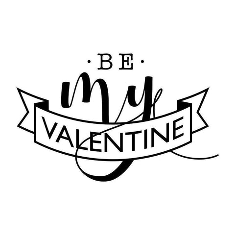 Be My V White Modern Wood Framed Art Print by Villa, Milli