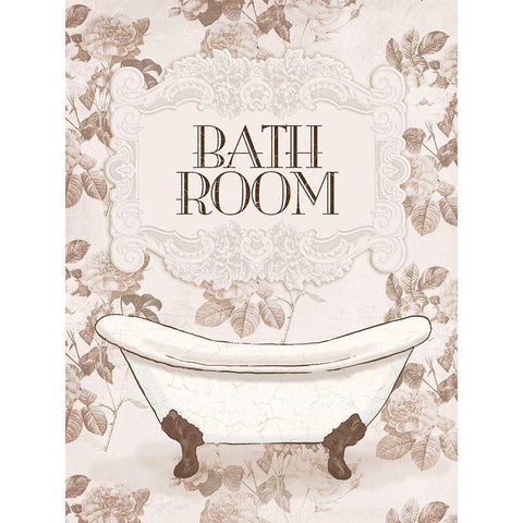 Bathroom White Modern Wood Framed Art Print by Villa, Milli