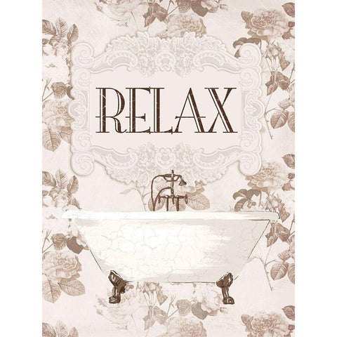 Relax Gold Ornate Wood Framed Art Print with Double Matting by Villa, Milli
