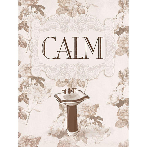 Calm White Modern Wood Framed Art Print by Villa, Milli