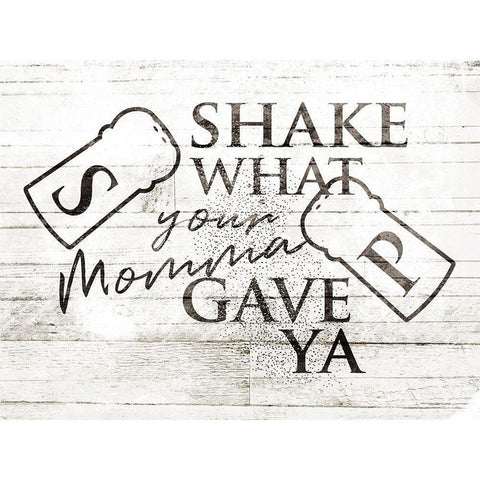 Shake What Black Modern Wood Framed Art Print by Villa, Milli