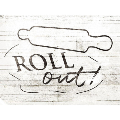 Roll Out Black Modern Wood Framed Art Print with Double Matting by Villa, Milli