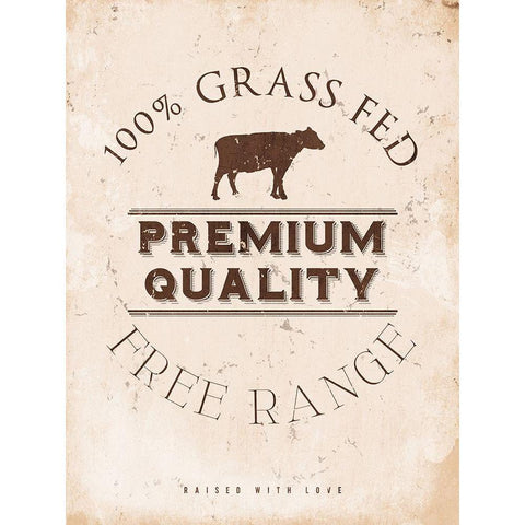 Premium Quality Cow White Modern Wood Framed Art Print by Villa, Milli