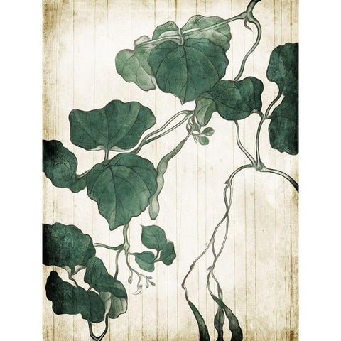 Hanging Leaves Black Modern Wood Framed Art Print by Villa, Milli