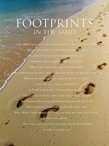 Footprints White Modern Wood Framed Art Print with Double Matting by Villa, Milli