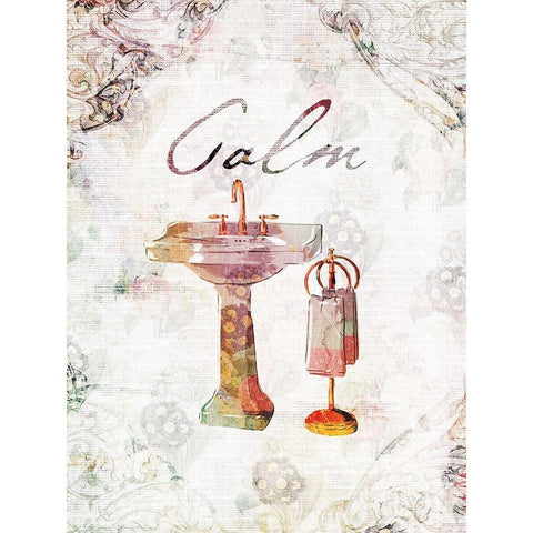 Vintage Calm Sink Black Modern Wood Framed Art Print by Villa, Milli