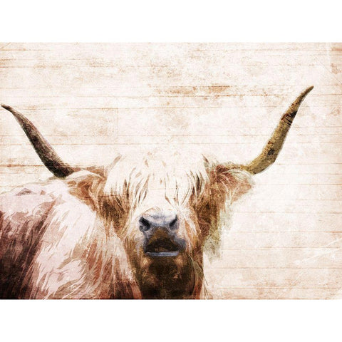 The Bull Look Gold Ornate Wood Framed Art Print with Double Matting by Villa, Milli