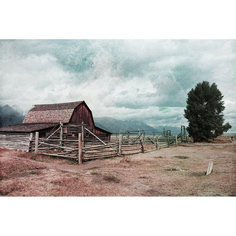 Looking At Farm Black Modern Wood Framed Art Print by Villa, Milli