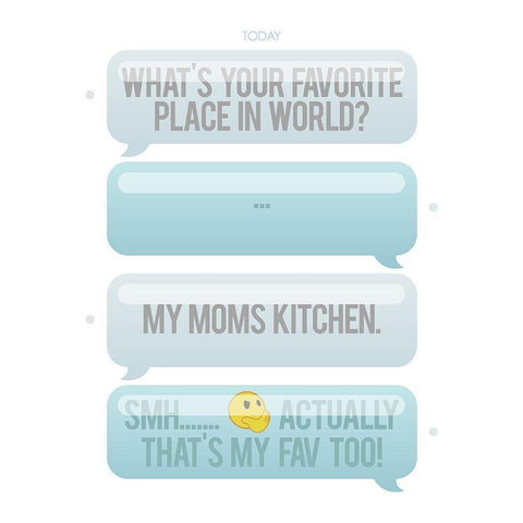 Texting My Fav Place White Modern Wood Framed Art Print by Villa, Milli