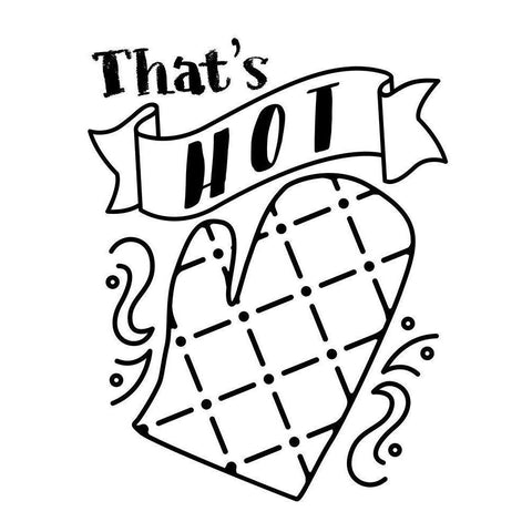 Thats Hot Black Modern Wood Framed Art Print by Villa, Milli