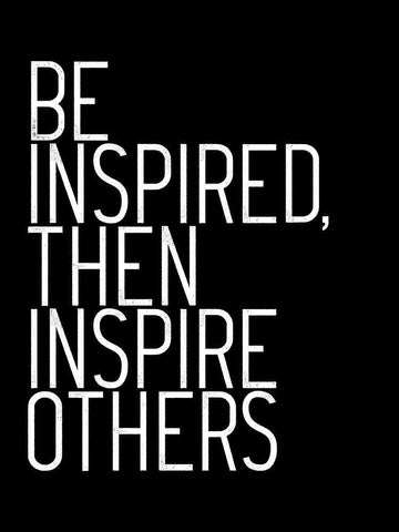 Be Inspired Black Ornate Wood Framed Art Print with Double Matting by Villa, Milli