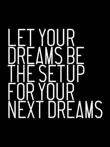 Let Your Dreams White Modern Wood Framed Art Print with Double Matting by Villa, Milli
