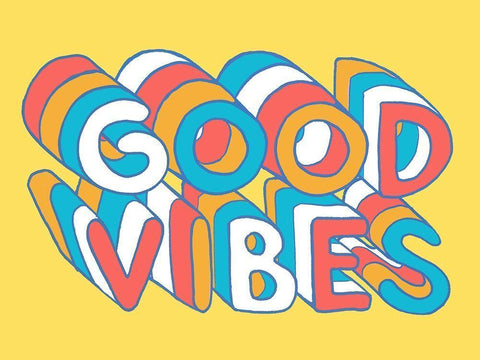 Good Vibes Black Ornate Wood Framed Art Print with Double Matting by Villa, Milli