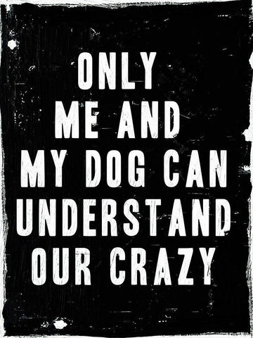 Dog Crazy Black Ornate Wood Framed Art Print with Double Matting by Villa, Milli