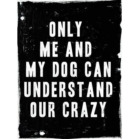 Dog Crazy Black Modern Wood Framed Art Print with Double Matting by Villa, Milli