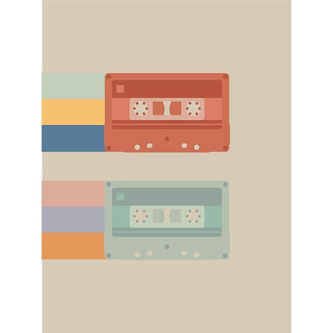 Tapes Grooving White Modern Wood Framed Art Print by Villa, Milli