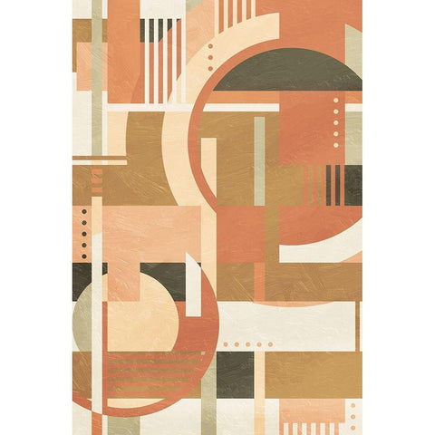 Geo Puzzle Boho Style Black Modern Wood Framed Art Print by Villa, Milli