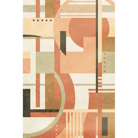 Geo Puzzle Boho Style Mate Black Modern Wood Framed Art Print by Villa, Milli