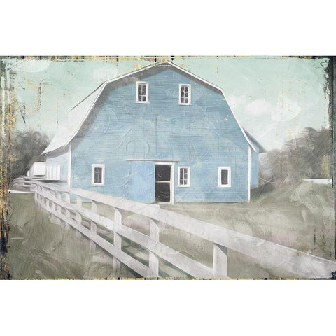 Spring Barn Look Out Black Modern Wood Framed Art Print by Villa, Milli