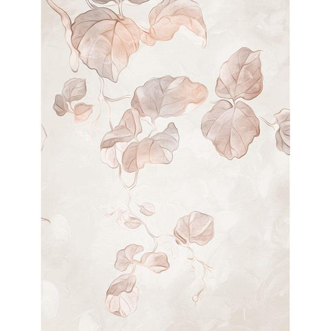 Soft Boho Leaves 2 White Modern Wood Framed Art Print by Villa, Milli