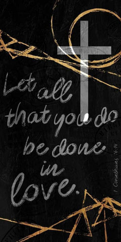 Done In Love  Black Ornate Wood Framed Art Print with Double Matting by Villa, Milli