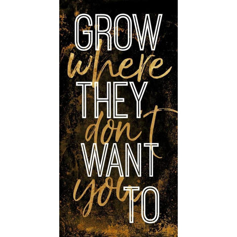 Grow Gold Ornate Wood Framed Art Print with Double Matting by Villa, Milli