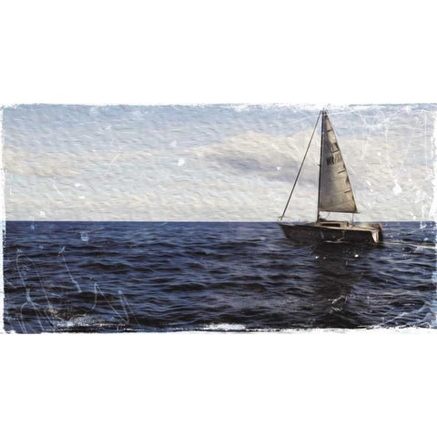 Sailing Away White Modern Wood Framed Art Print by Villa, Milli