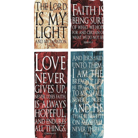 Lord Faith Love Jesus Gold Ornate Wood Framed Art Print with Double Matting by Villa, Mlli