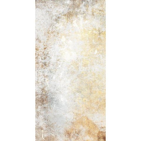 Abstract Silver Gold Black Modern Wood Framed Art Print with Double Matting by Villa, Mlli