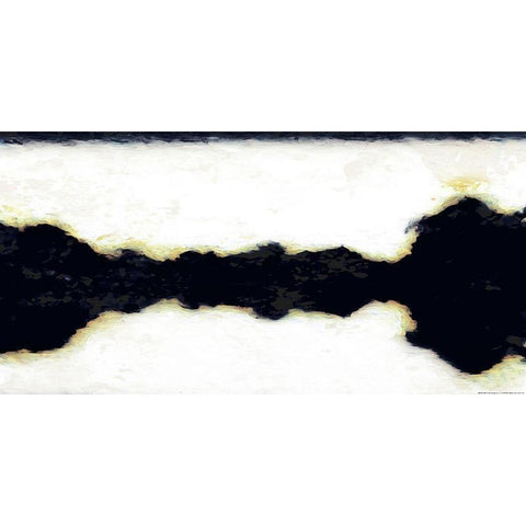 Black Crack In Time Black Modern Wood Framed Art Print by Villa, Mlli