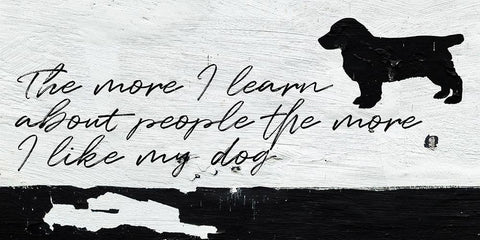 I Like My Dog Black Ornate Wood Framed Art Print with Double Matting by Villa, Milli