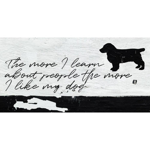 I Like My Dog Black Modern Wood Framed Art Print by Villa, Milli