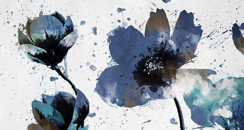 Top of Flowers are Watered Black Ornate Wood Framed Art Print with Double Matting by Villa, Mlli