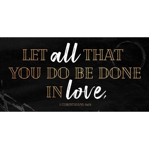 All Love Gold Ornate Wood Framed Art Print with Double Matting by Villa, Mlli