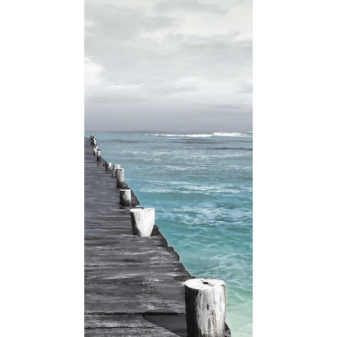 Right Dock Black Modern Wood Framed Art Print by Villa, Mlli