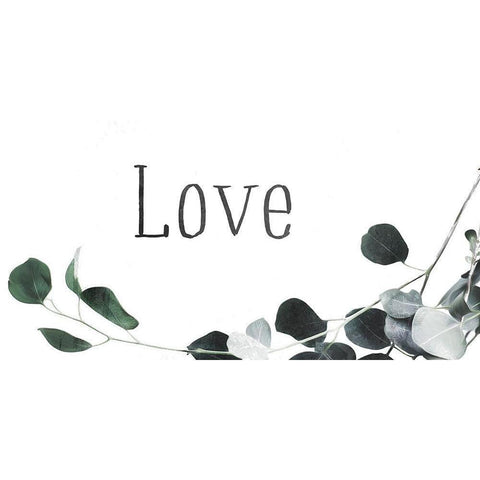 Love Black Modern Wood Framed Art Print by Villa, Mlli