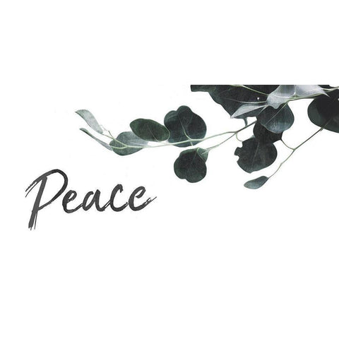 Peace White Modern Wood Framed Art Print by Villa, Mlli