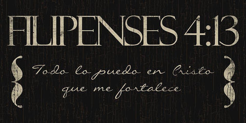 Filipenses Todo Black Ornate Wood Framed Art Print with Double Matting by Villa, Mlli