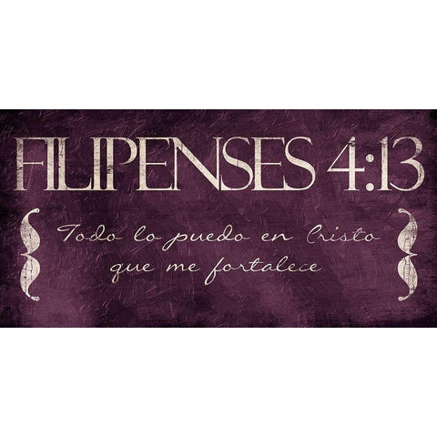 Filipenses Todo Purp White Modern Wood Framed Art Print by Villa, Mlli