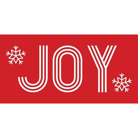 Joy Snowflakes Black Modern Wood Framed Art Print with Double Matting by Villa, Mlli