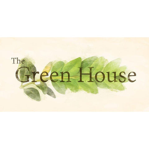 The Green House White Modern Wood Framed Art Print by Villa, Mlli