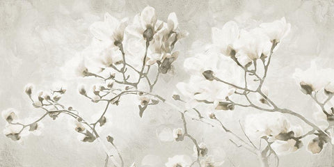 Bloom Through Cream White Modern Wood Framed Art Print with Double Matting by Villa, Milli